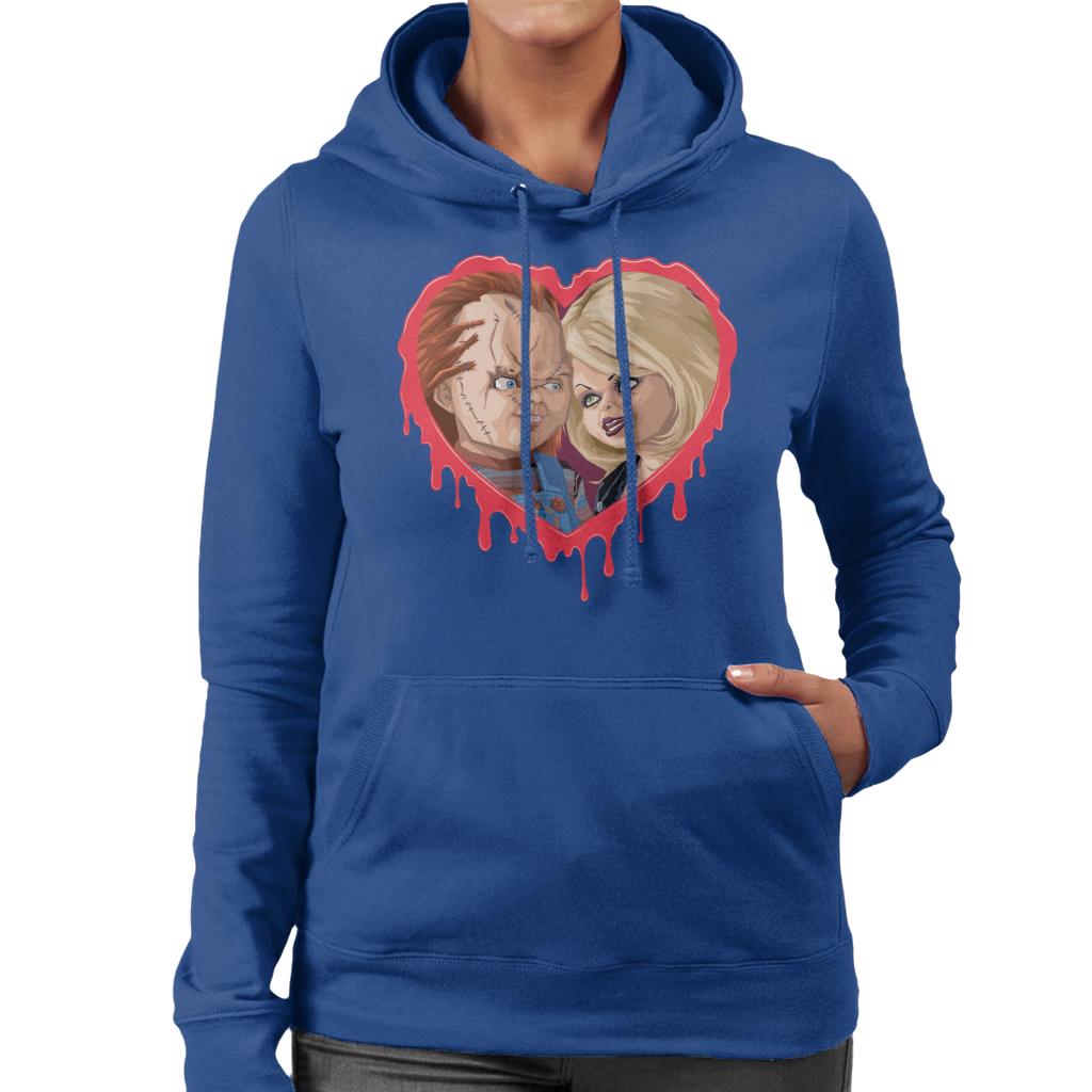 Chucky Tiffany Valentine Modern Love Women's Hooded Sweatshirt-ALL + EVERY