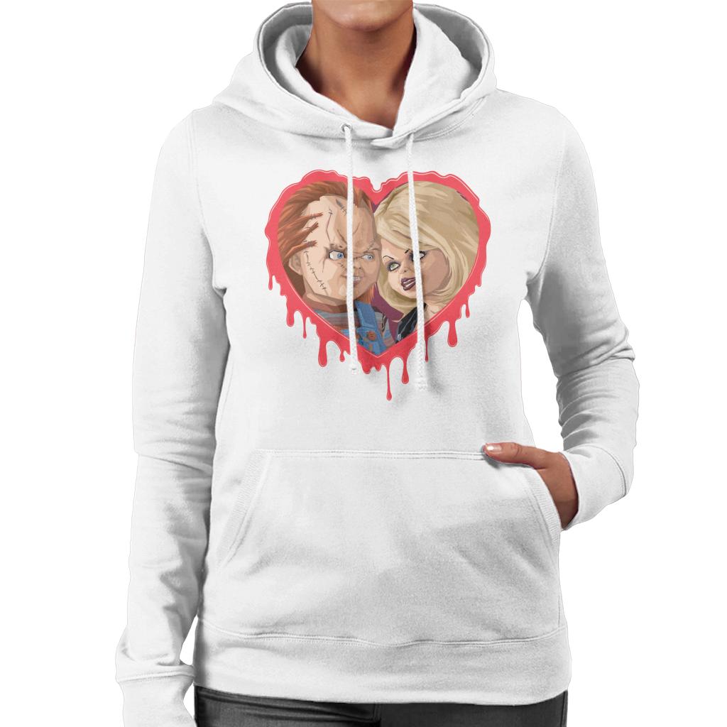 Chucky Tiffany Valentine Modern Love Women's Hooded Sweatshirt-ALL + EVERY