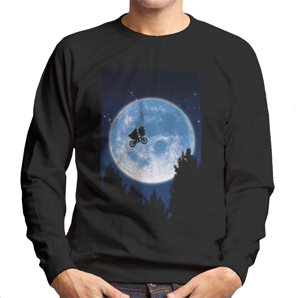 E.T. Flying Bicycle Movie Poster Men's Sweatshirt-ALL + EVERY