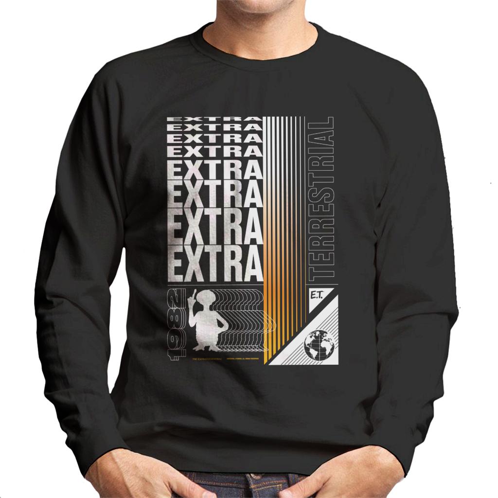 E.T. Extra Terrestrial Mirrored Text Men's Sweatshirt-ALL + EVERY