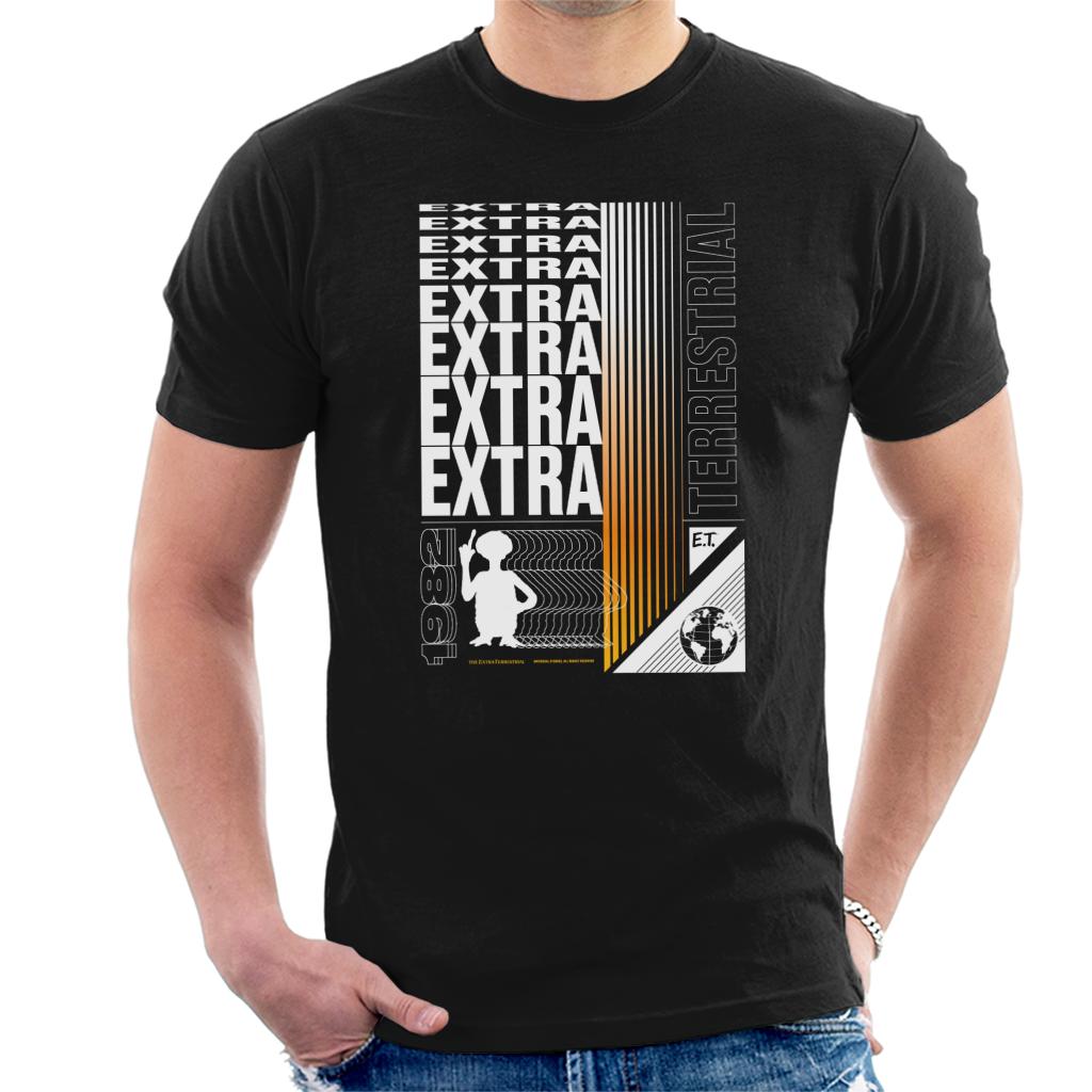 E.T. Extra Terrestrial Mirrored Text Men's T-Shirt-ALL + EVERY