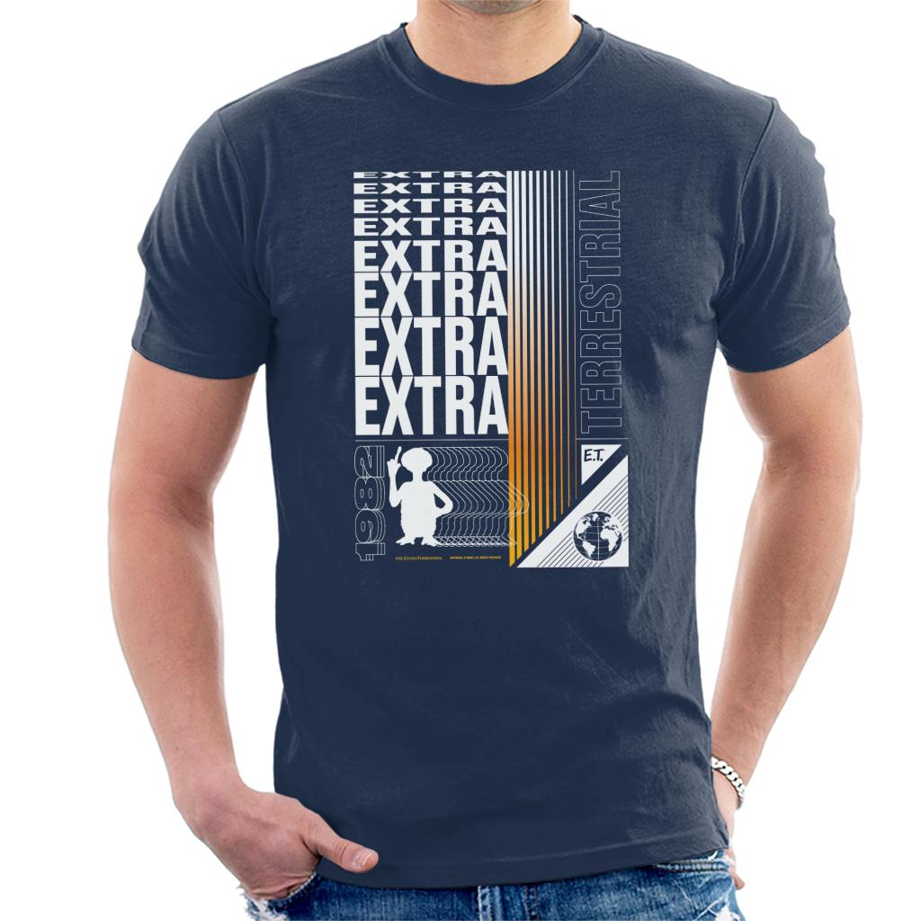 E.T. Extra Terrestrial Mirrored Text Men's T-Shirt-ALL + EVERY