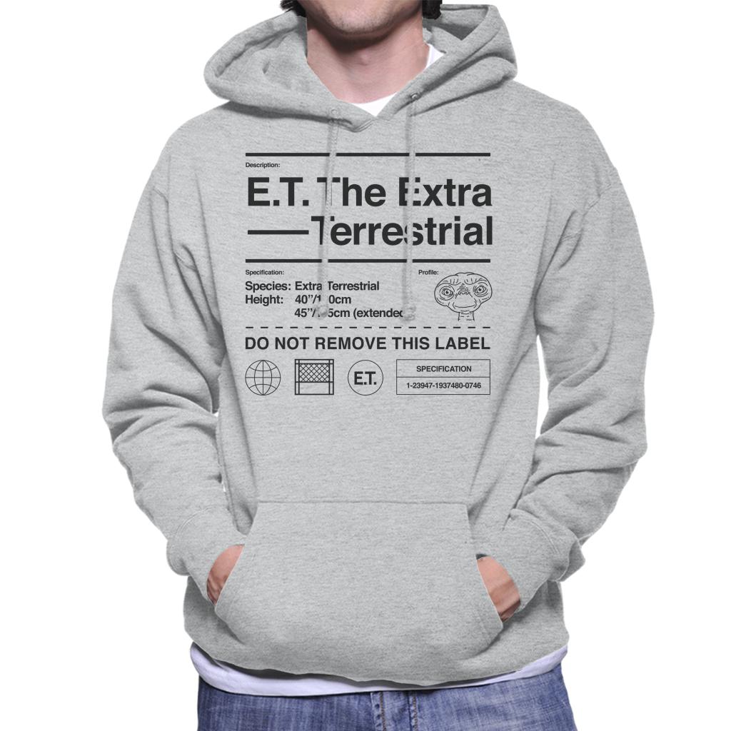 E.T. The Extra Terrestrial Specification Profile Men's Hooded Sweatshirt-ALL + EVERY