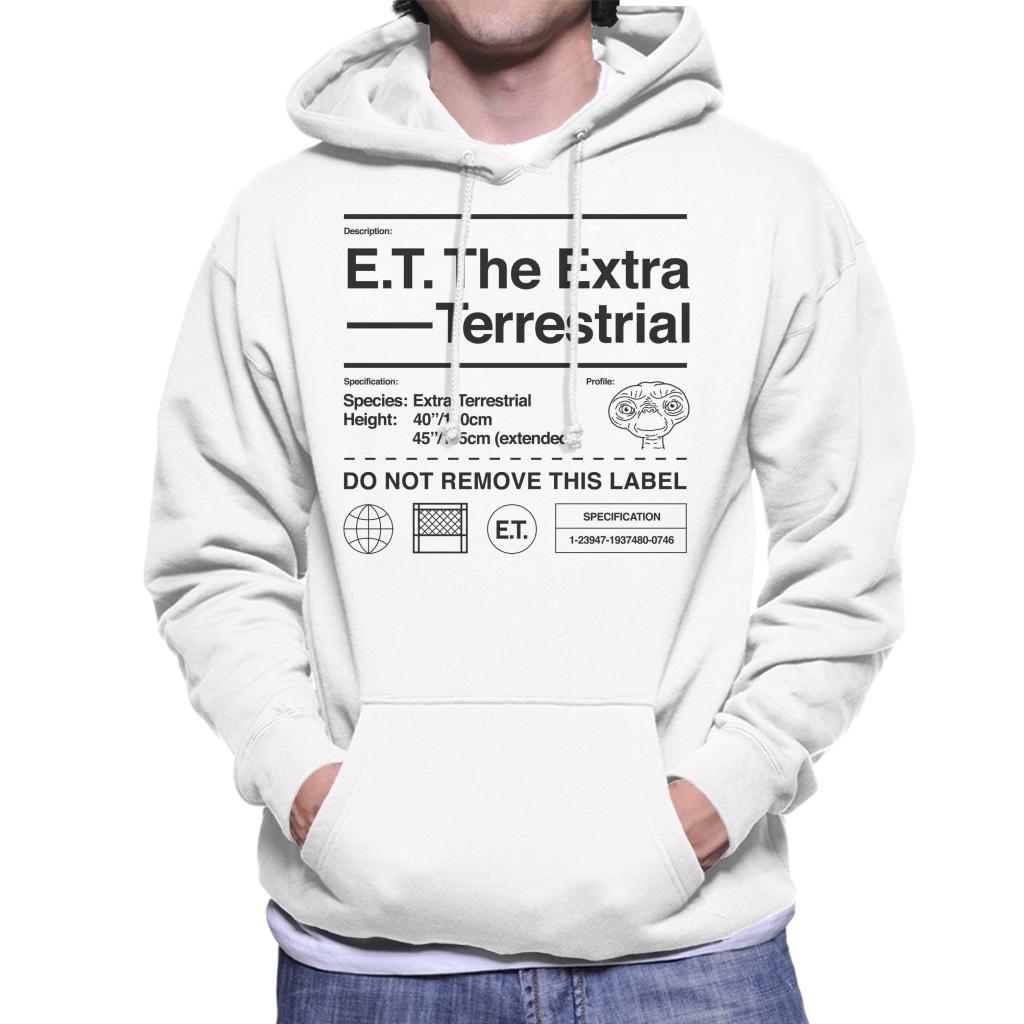 E.T. The Extra Terrestrial Specification Profile Men's Hooded Sweatshirt-ALL + EVERY