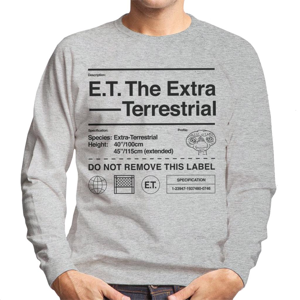 E.T. The Extra Terrestrial Specification Profile Men's Sweatshirt-ALL + EVERY