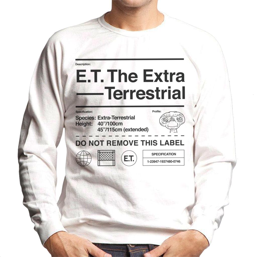 E.T. The Extra Terrestrial Specification Profile Men's Sweatshirt-ALL + EVERY