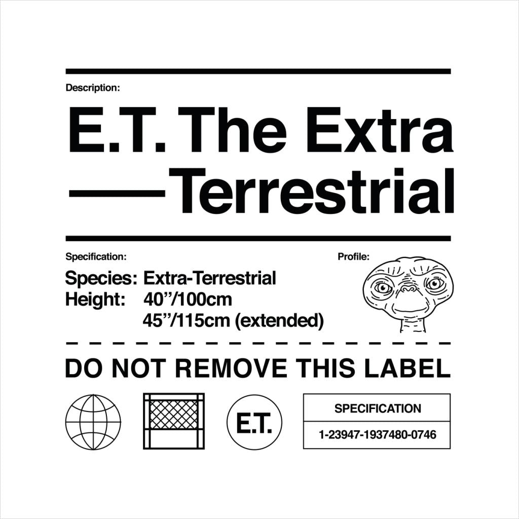 E.T. The Extra Terrestrial Specification Profile Men's T-Shirt-ALL + EVERY