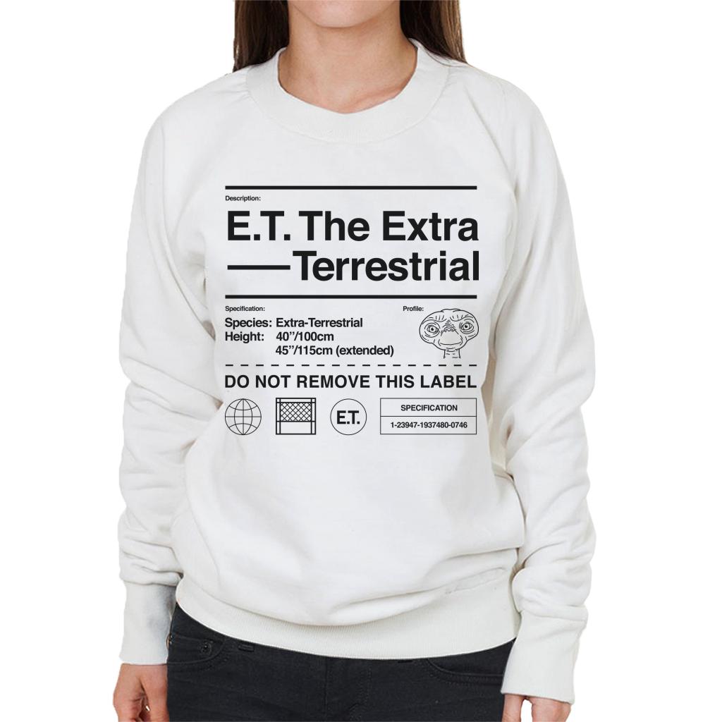 E.T. The Extra Terrestrial Specification Profile Women's Sweatshirt-ALL + EVERY