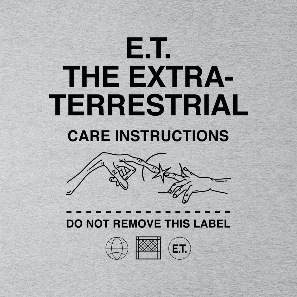 E.T. The Extra Terrestrial Care Instructions Men's T-Shirt-ALL + EVERY