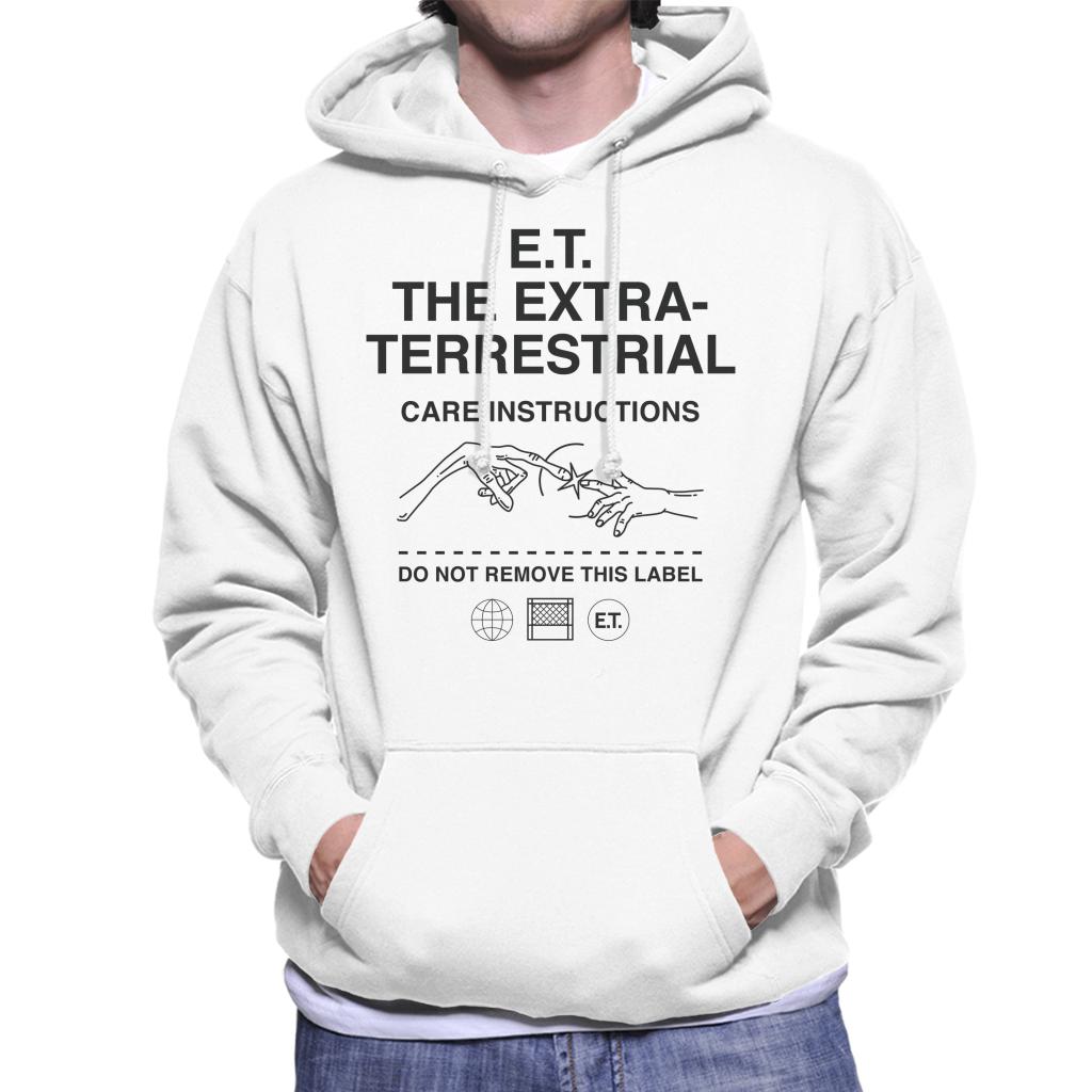 E.T. The Extra Terrestrial Care Instructions Men's Hooded Sweatshirt-ALL + EVERY