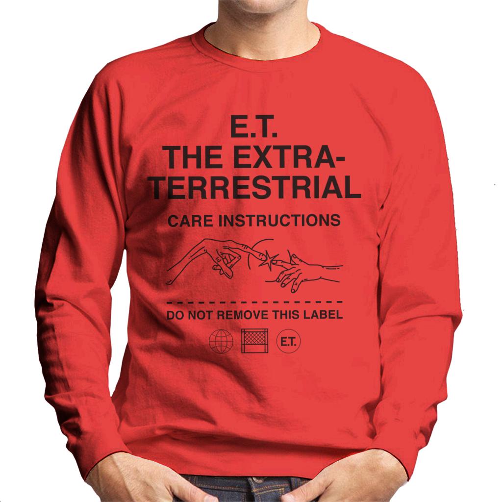 E.T. The Extra Terrestrial Care Instructions Men's Sweatshirt-ALL + EVERY