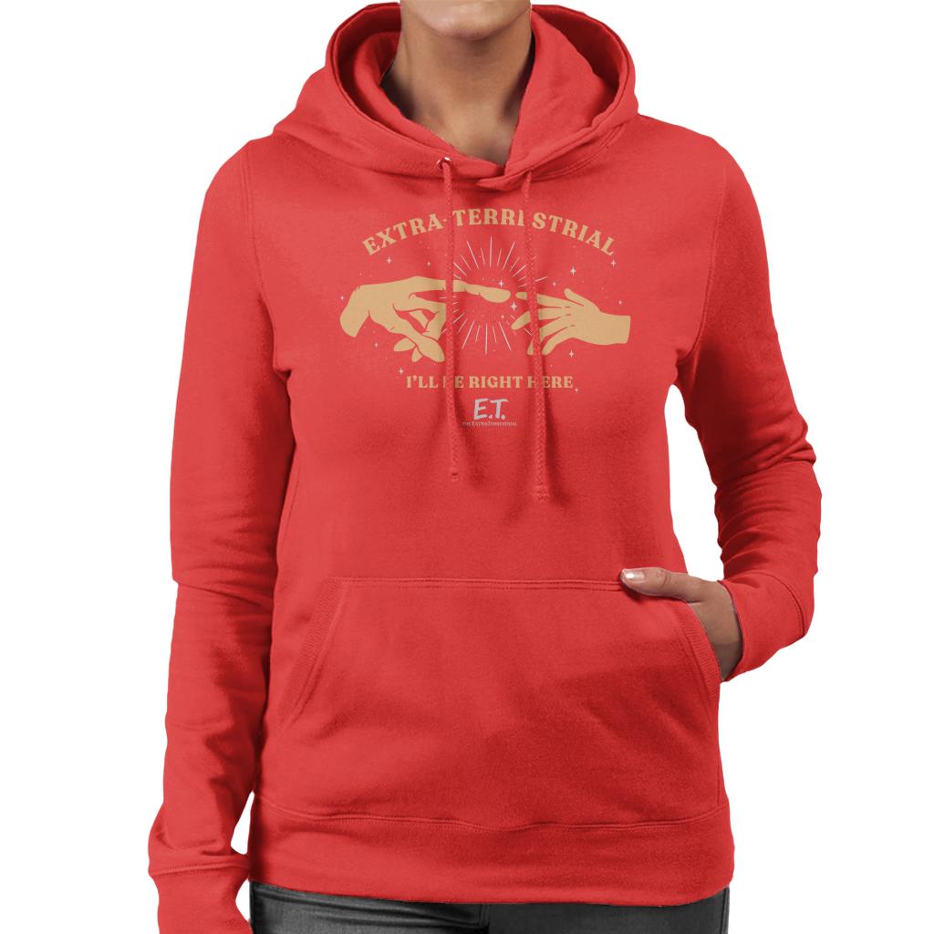 E.T. The Extra Terrestrial Ill Be Right Here Women's Hooded Sweatshirt-ALL + EVERY