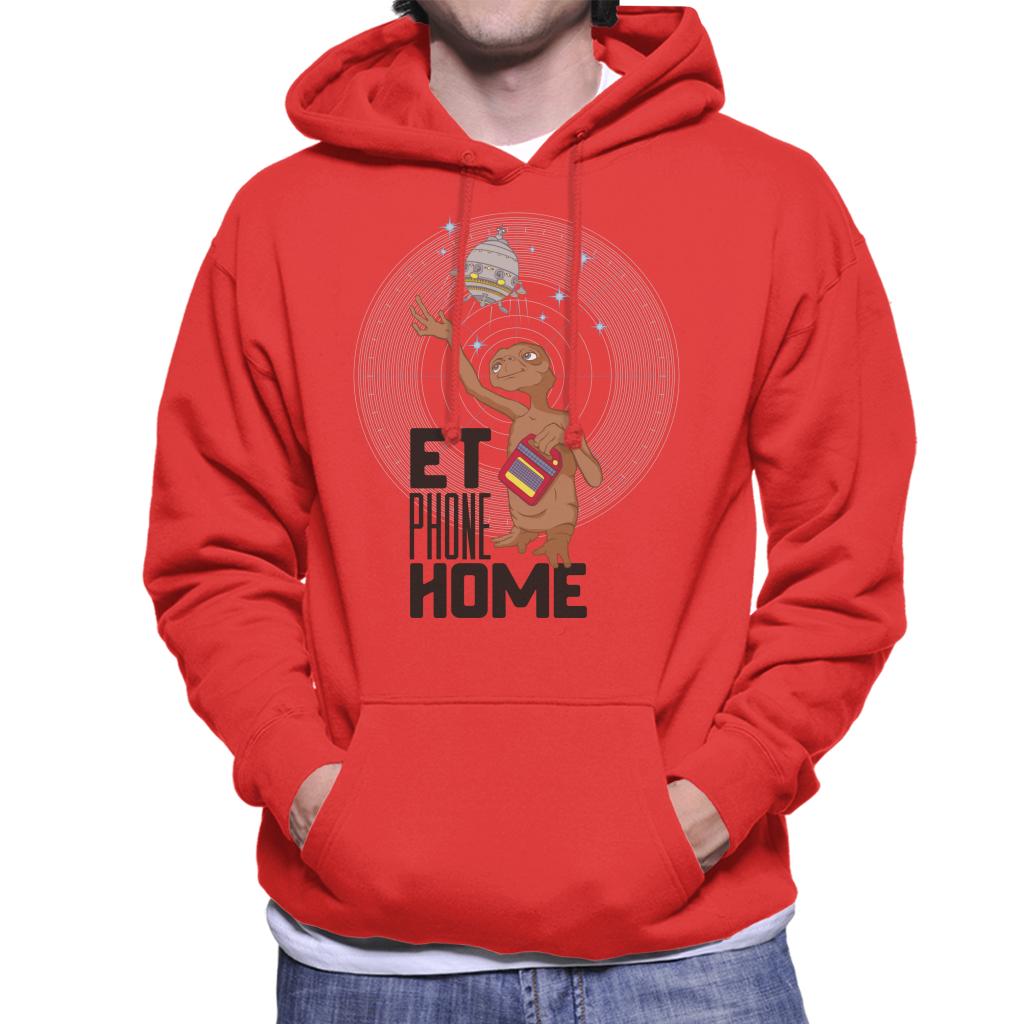 E.T. Phone Home Looking At Spacecraft Men's Hooded Sweatshirt-ALL + EVERY