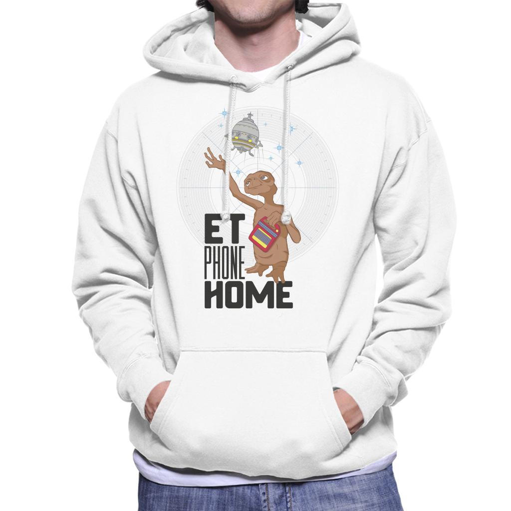 E.T. Phone Home Looking At Spacecraft Men's Hooded Sweatshirt-ALL + EVERY