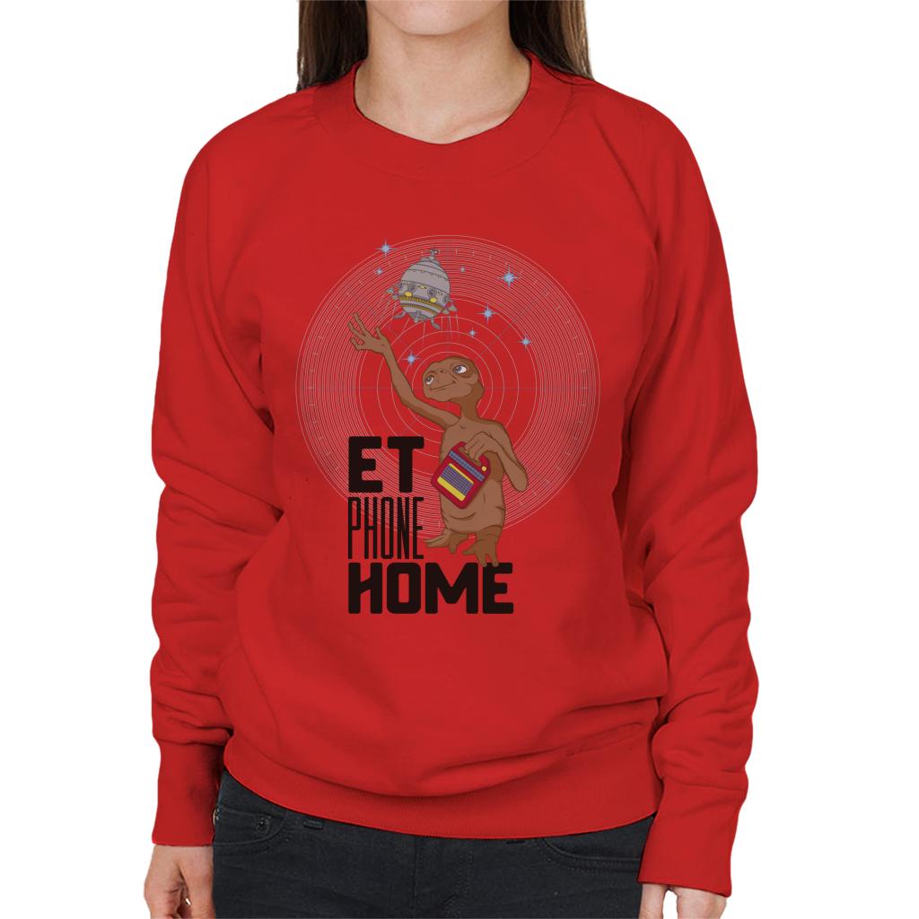 E.T. Phone Home Looking At Spacecraft Women's Sweatshirt-ALL + EVERY