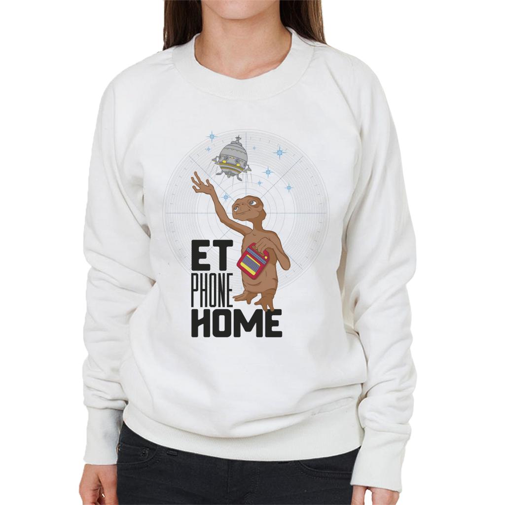 E.T. Phone Home Looking At Spacecraft Women's Sweatshirt-ALL + EVERY