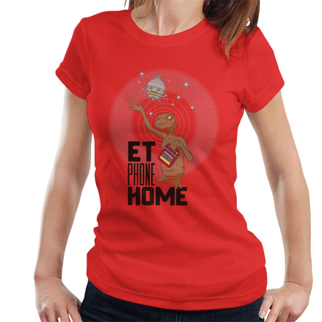 E.T. Phone Home Looking At Spacecraft Women's T-Shirt-ALL + EVERY