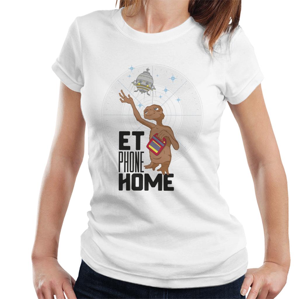 E.T. Phone Home Looking At Spacecraft Women's T-Shirt-ALL + EVERY