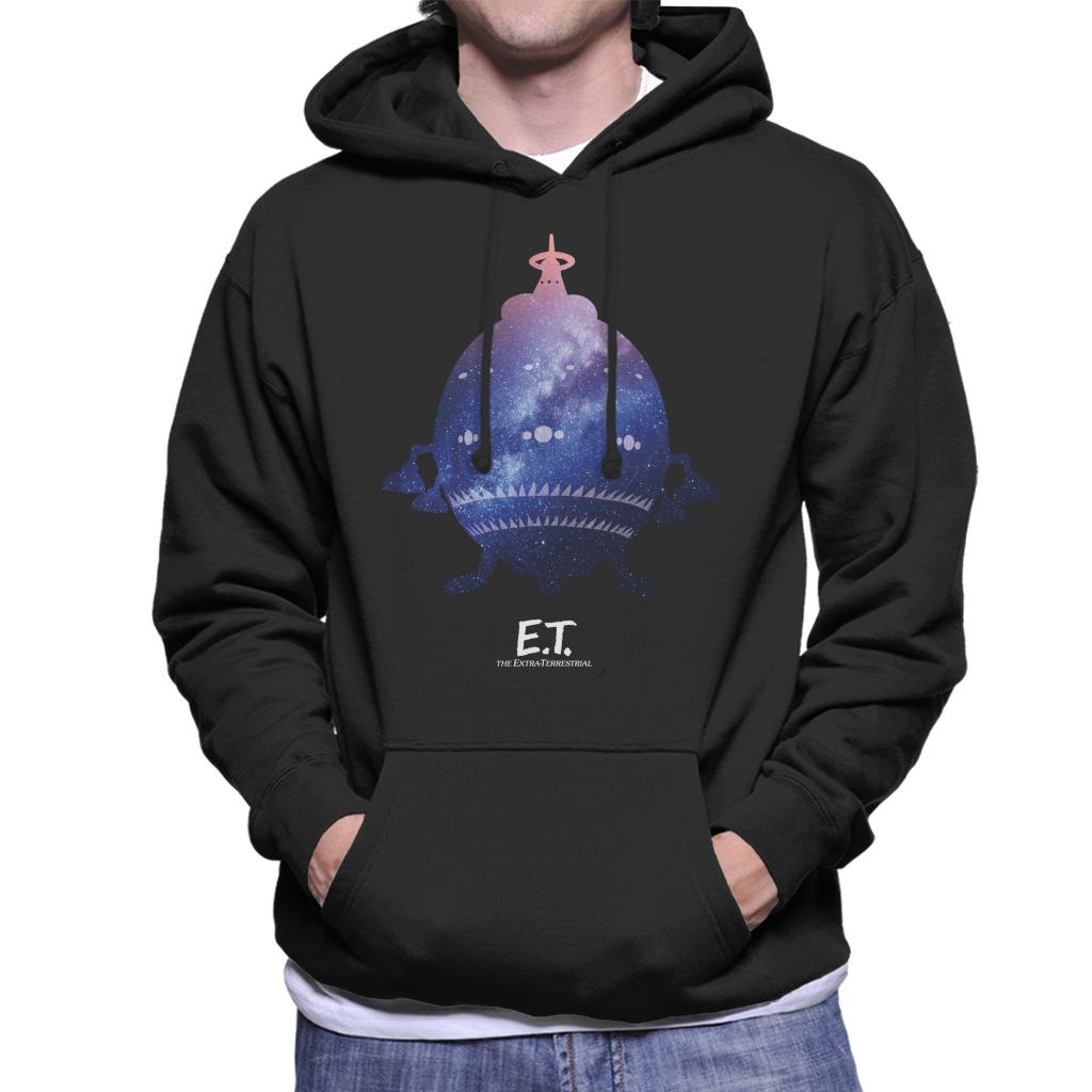 E.T. Spacecraft Galactic Silhouette Men's Hooded Sweatshirt-ALL + EVERY