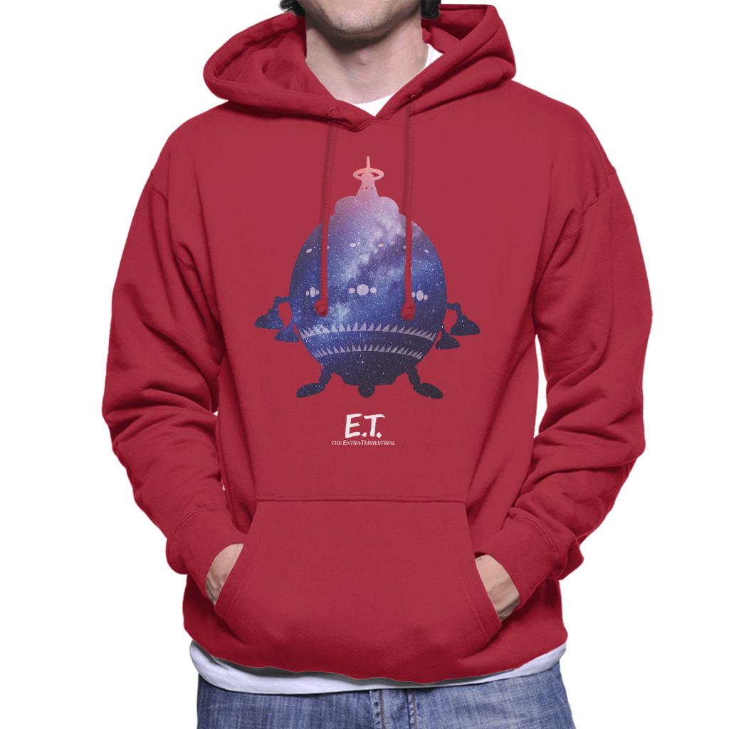 E.T. Spacecraft Galactic Silhouette Men's Hooded Sweatshirt-ALL + EVERY