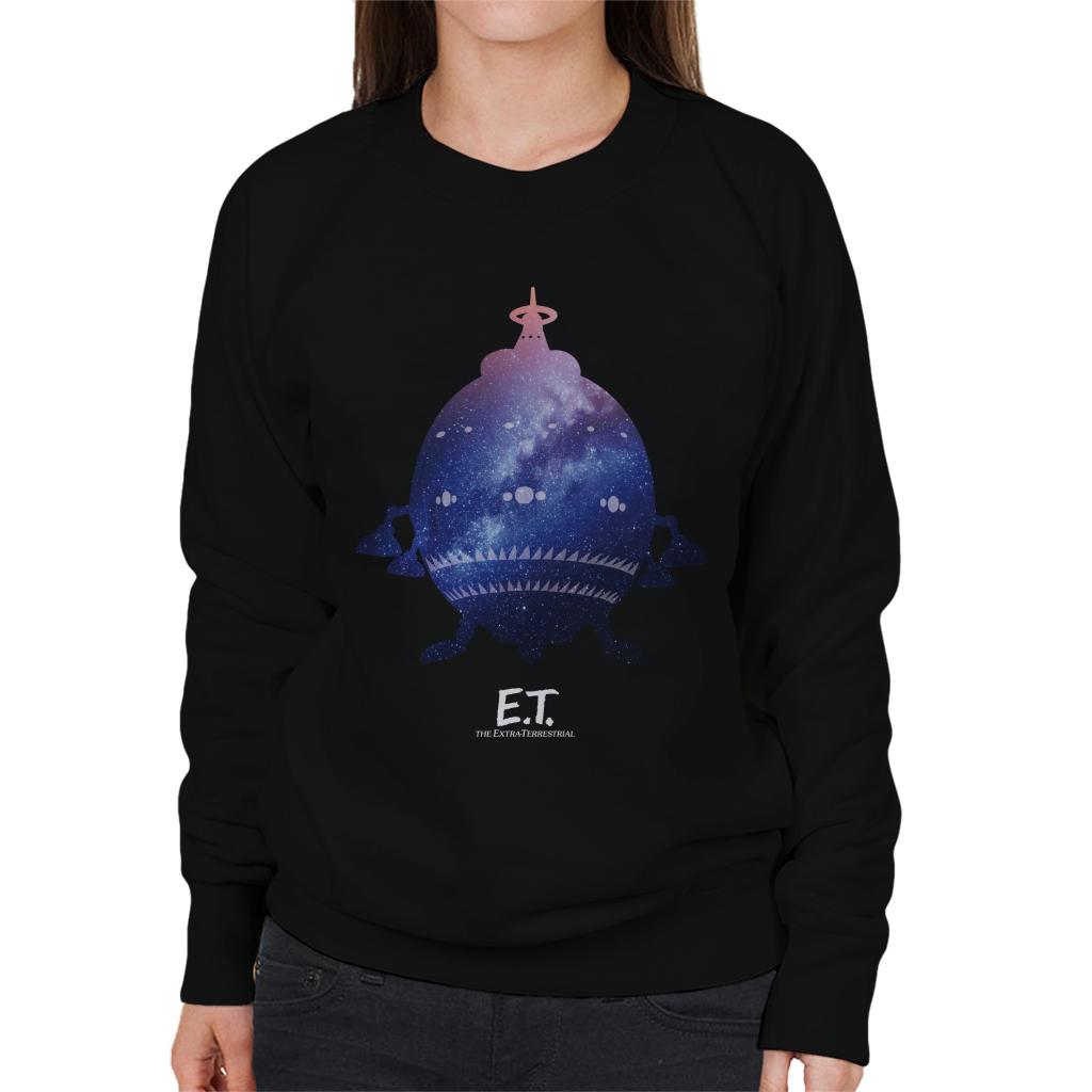 E.T. Spacecraft Galactic Silhouette Women's Sweatshirt-ALL + EVERY