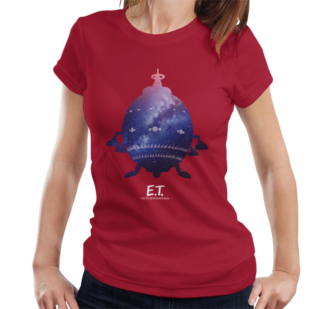 E.T. Spacecraft Galactic Silhouette Women's T-Shirt-ALL + EVERY