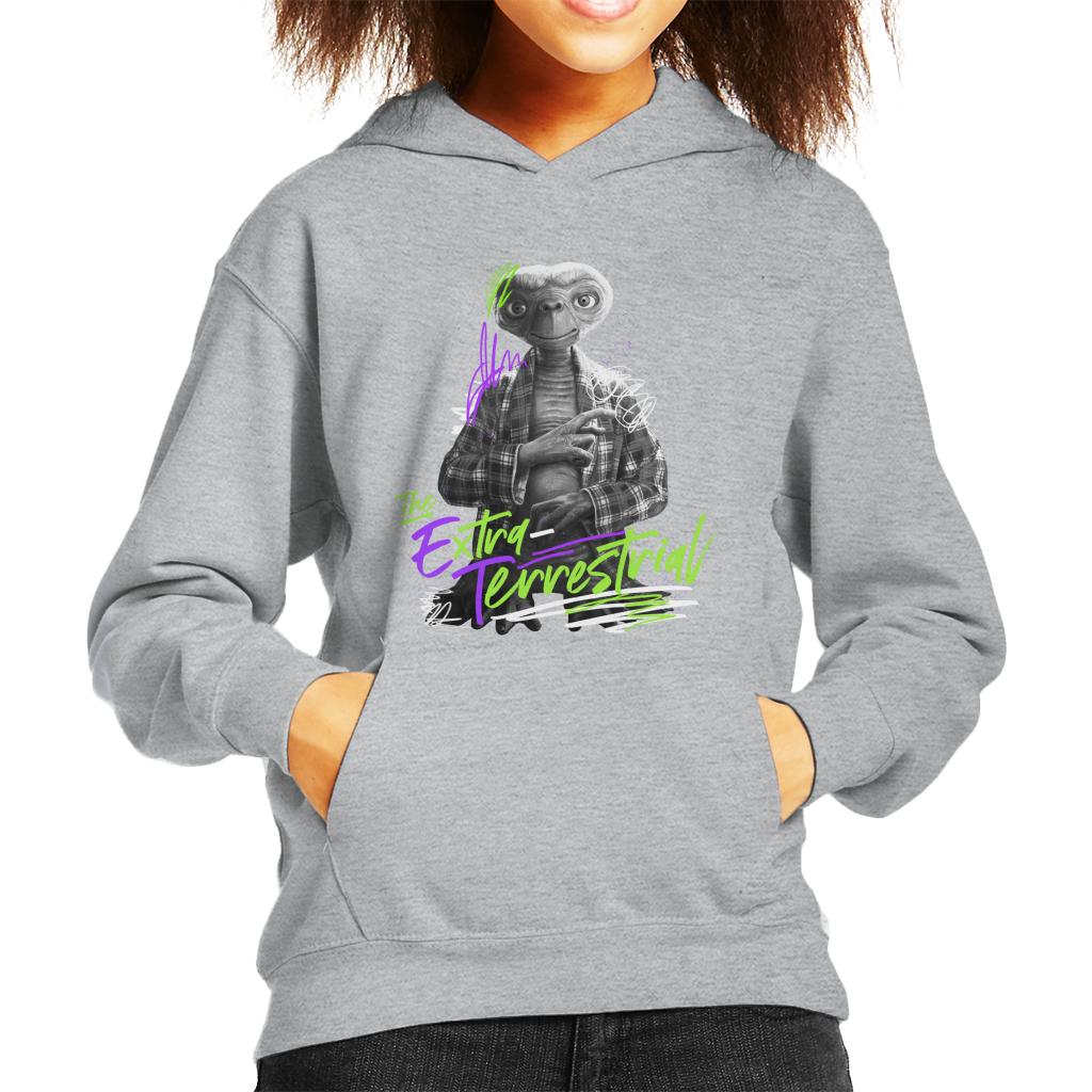 E.T. The Extra Terrestrial Retro Signature Kid's Hooded Sweatshirt-ALL + EVERY