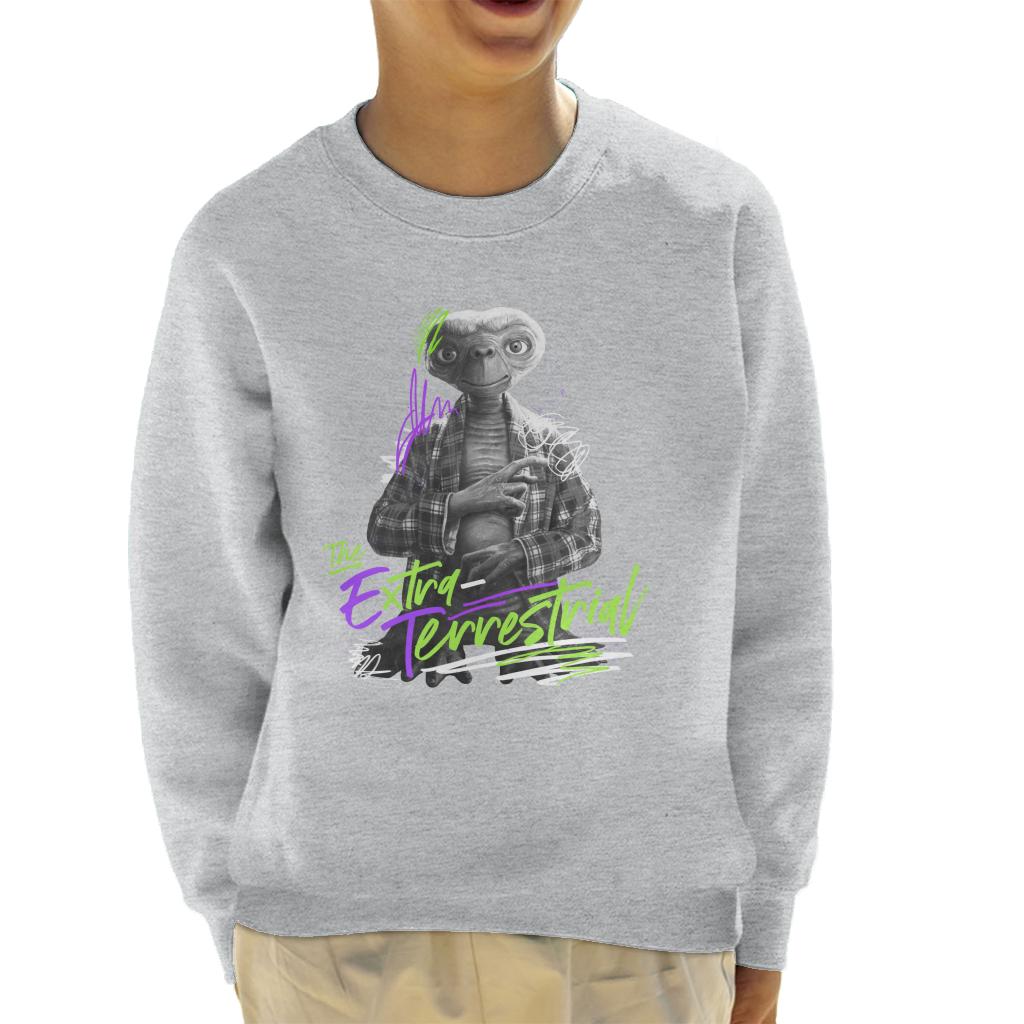 E.T. The Extra Terrestrial Retro Signature Kid's Sweatshirt-ALL + EVERY