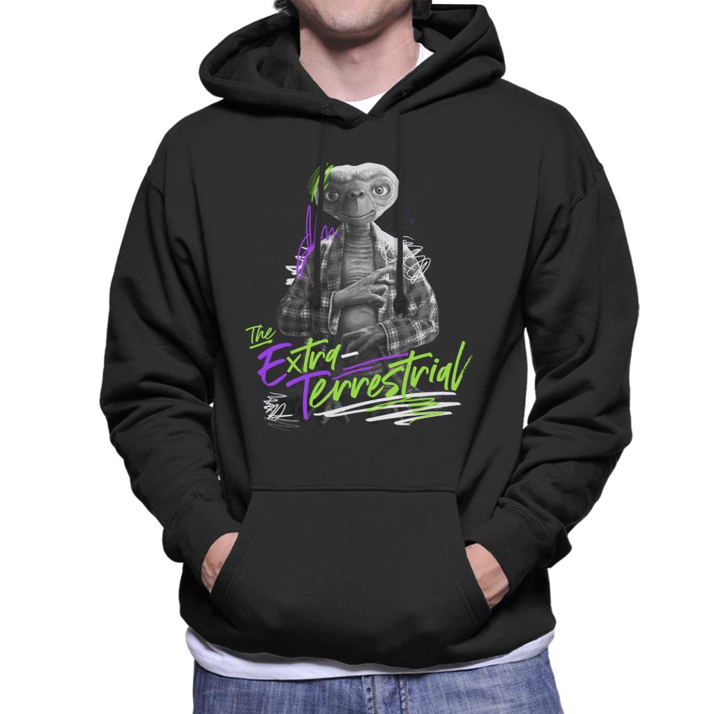 E.T. The Extra Terrestrial Retro Signature Men's Hooded Sweatshirt-ALL + EVERY