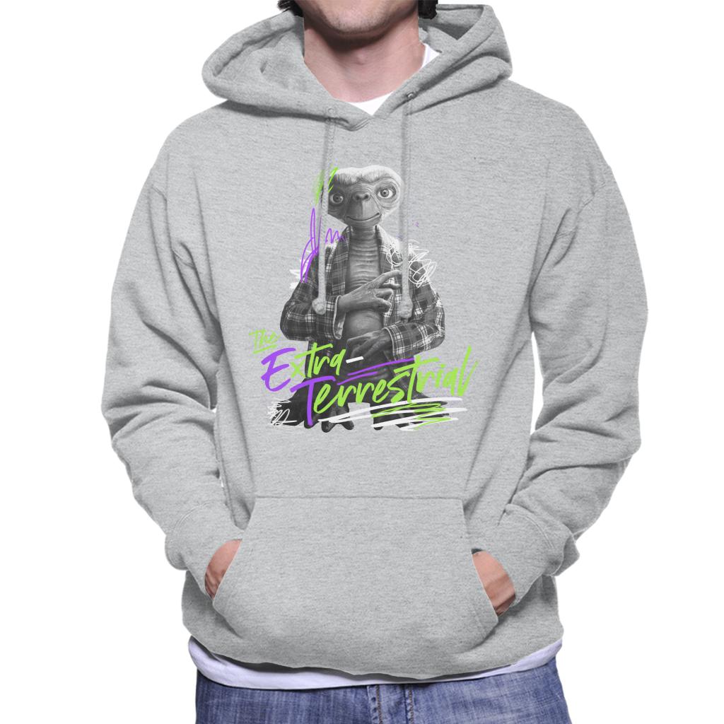 E.T. The Extra Terrestrial Retro Signature Men's Hooded Sweatshirt-ALL + EVERY