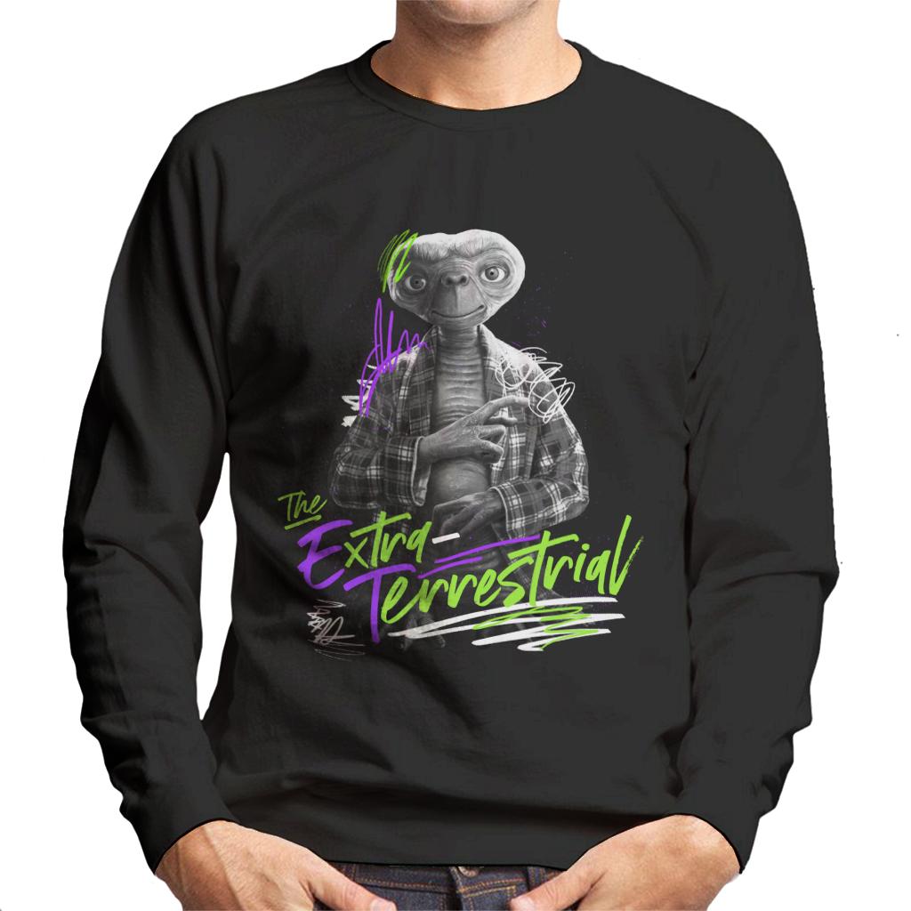 E.T. The Extra Terrestrial Retro Signature Men's Sweatshirt-ALL + EVERY