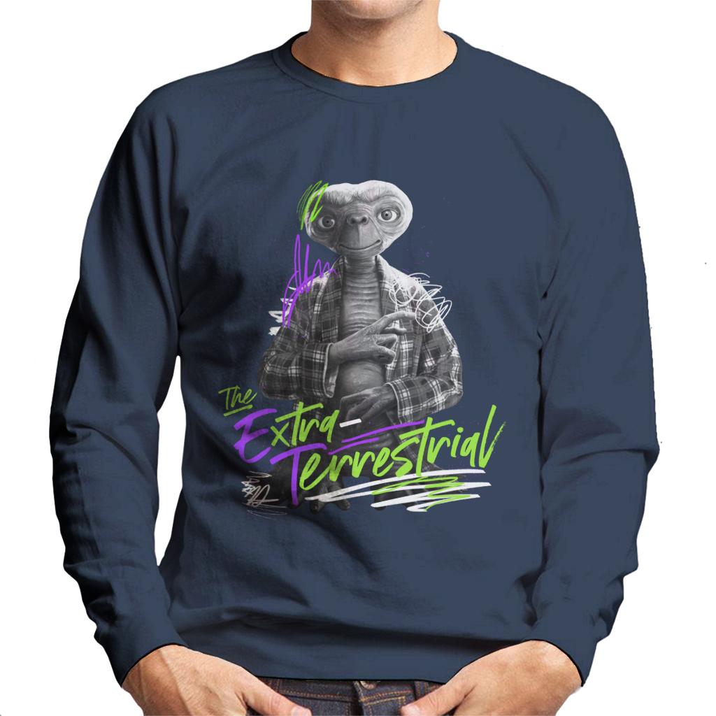 E.T. The Extra Terrestrial Retro Signature Men's Sweatshirt-ALL + EVERY