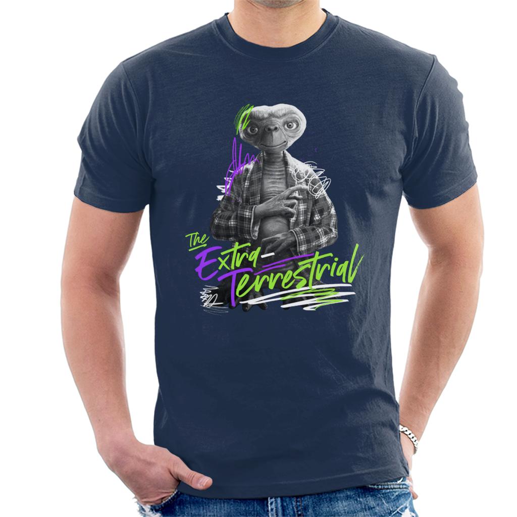 E.T. The Extra Terrestrial Retro Signature Men's T-Shirt-ALL + EVERY