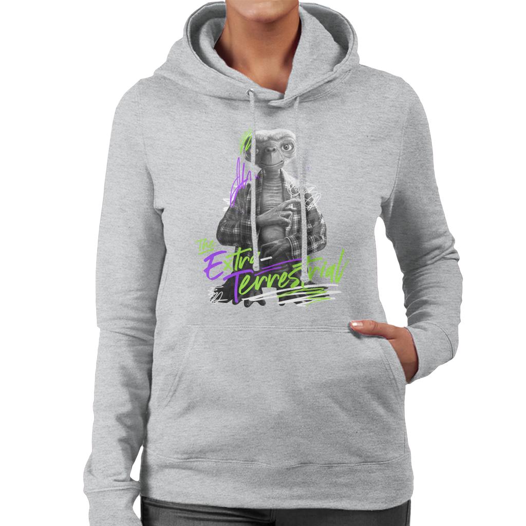 E.T. The Extra Terrestrial Retro Signature Women's Hooded Sweatshirt-ALL + EVERY