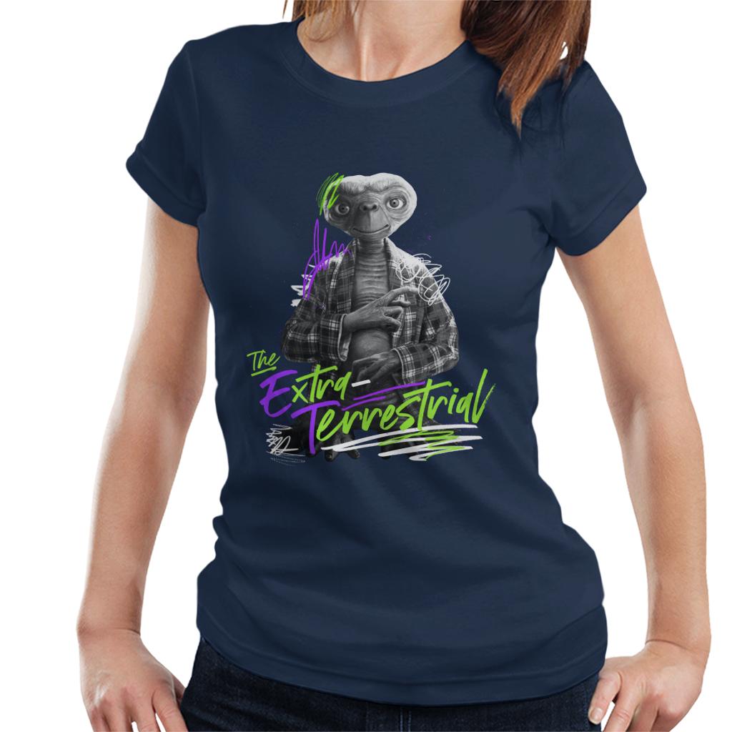 E.T. The Extra Terrestrial Retro Signature Women's T-Shirt-ALL + EVERY