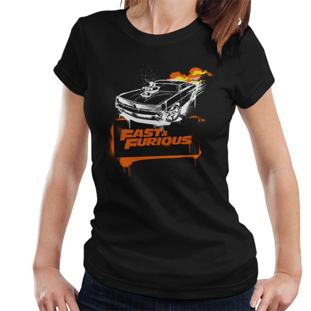 Fast and Furious Dodge Charger Flame Women's T-Shirt-ALL + EVERY