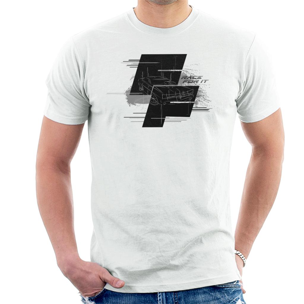 Fast and Furious Dodge Charger Race For It Montage Men's T-Shirt-ALL + EVERY