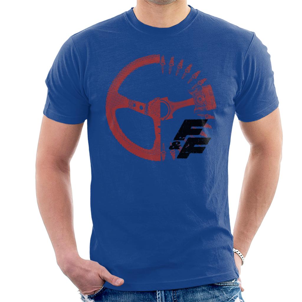Fast and Furious Driving Wheel X Ray Men's T-Shirt-ALL + EVERY