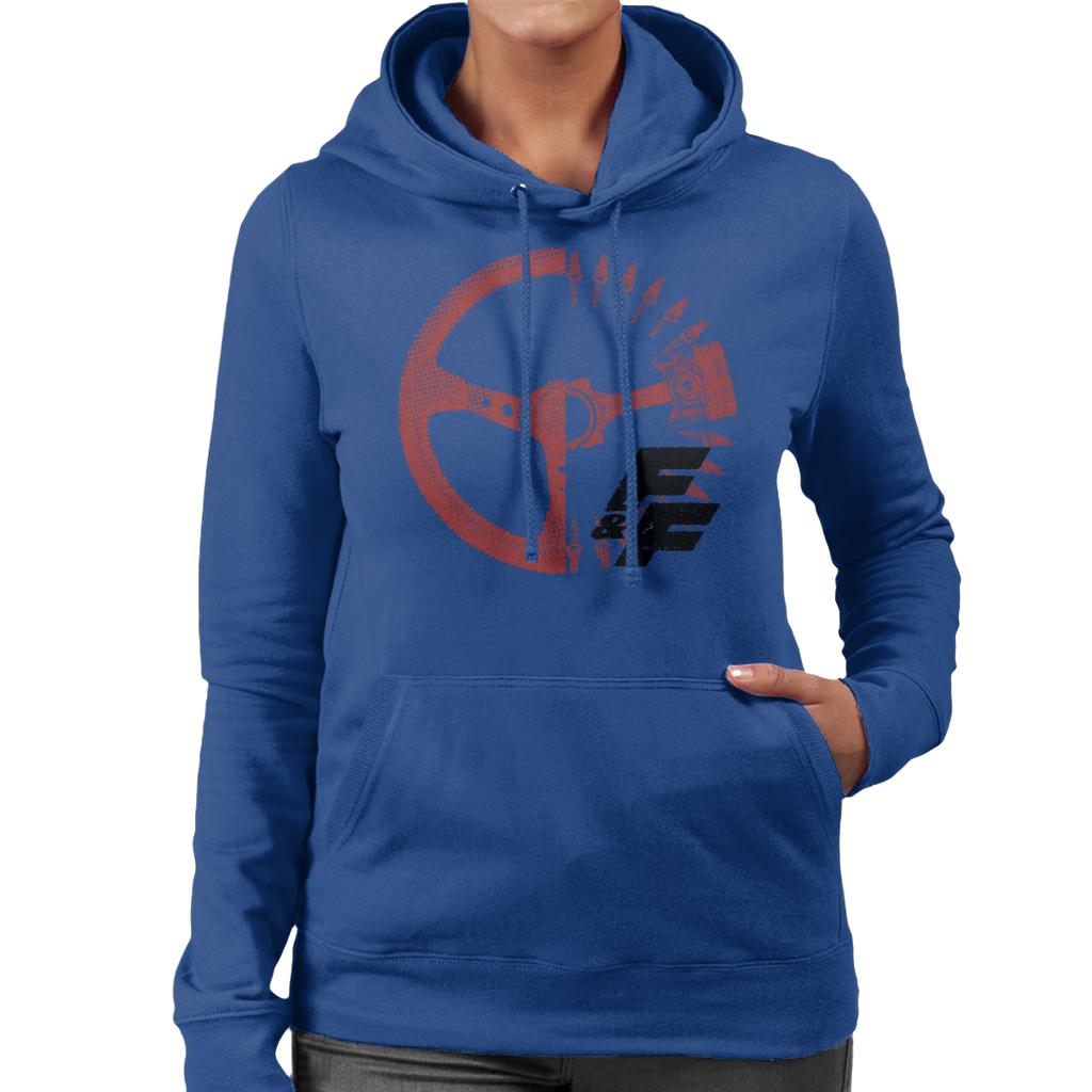 Fast and Furious Driving Wheel X Ray Women's Hooded Sweatshirt-ALL + EVERY