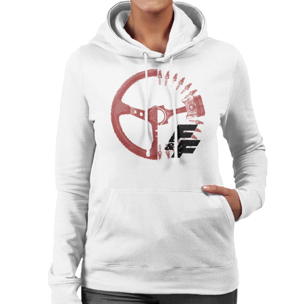 Fast and Furious Driving Wheel X Ray Women's Hooded Sweatshirt-ALL + EVERY