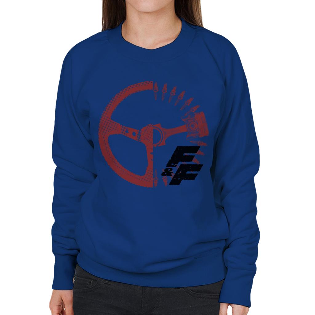 Fast and Furious Driving Wheel X Ray Women's Sweatshirt-ALL + EVERY