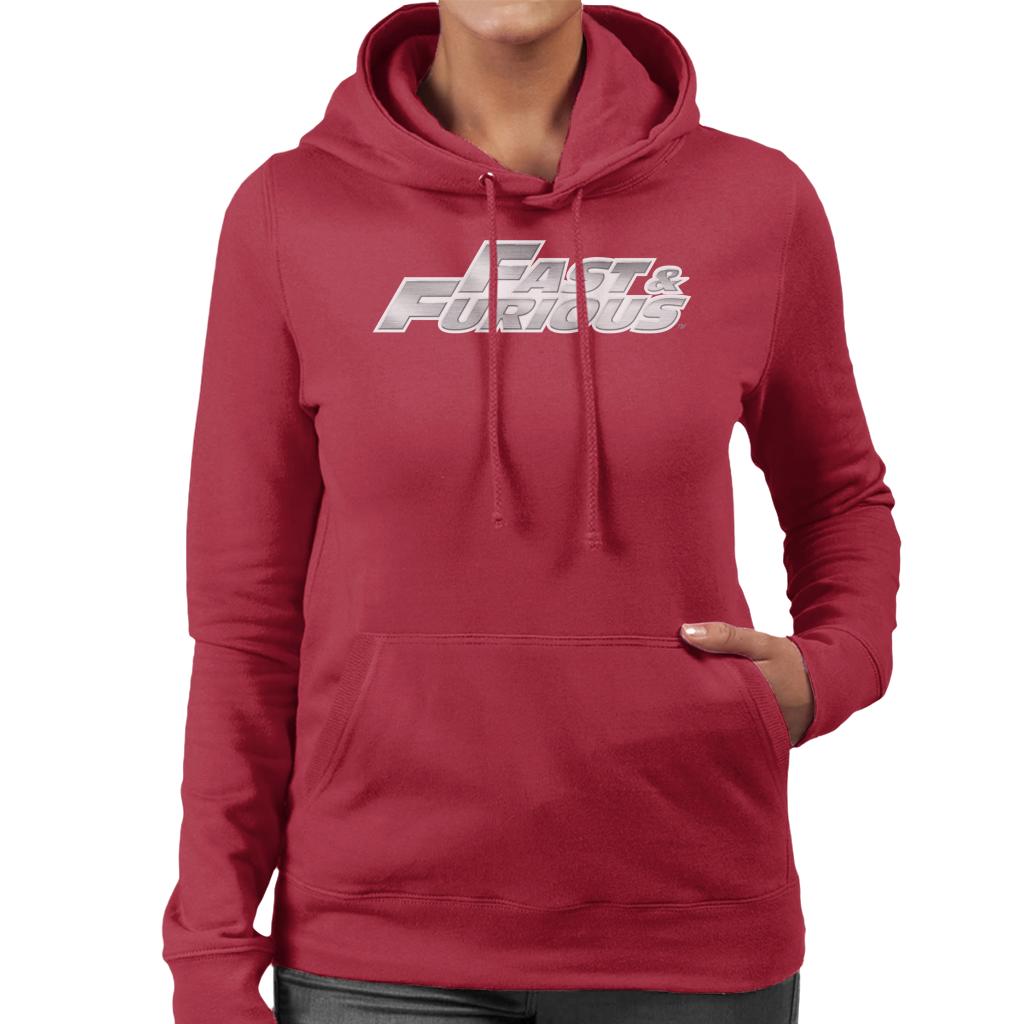 Fast and Furious Chrome Logo Women's Hooded Sweatshirt-ALL + EVERY