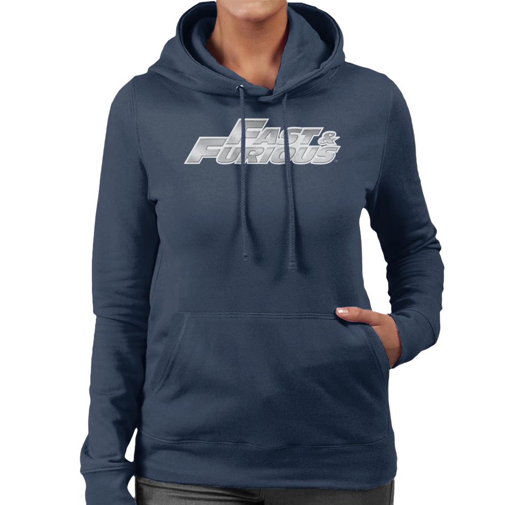 Fast and Furious Chrome Logo Women's Hooded Sweatshirt-ALL + EVERY