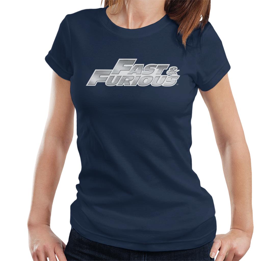 The Fast and The Furious Chrome Logo Women's T-Shirt-ALL + EVERY