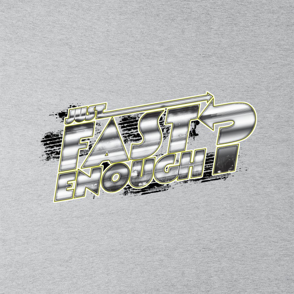 Fast and Furious Just Fast Enough Chrome Text Men's Hooded Sweatshirt-ALL + EVERY