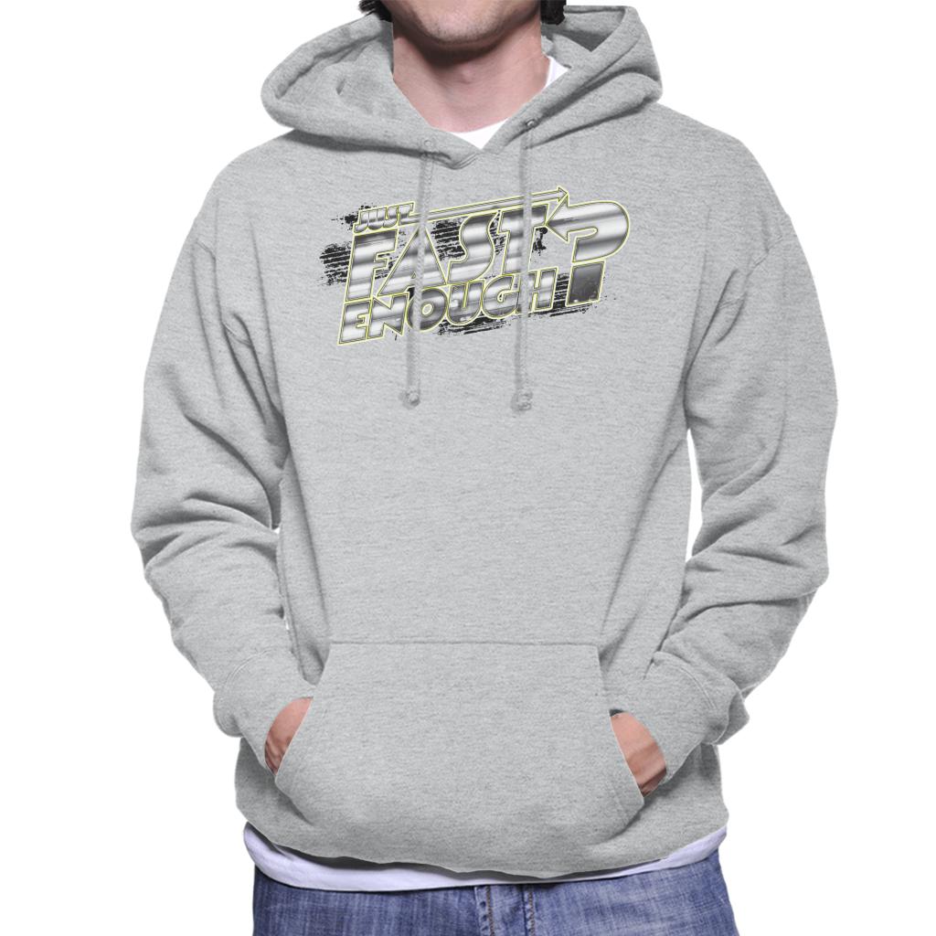 Fast and Furious Just Fast Enough Chrome Text Men's Hooded Sweatshirt-ALL + EVERY