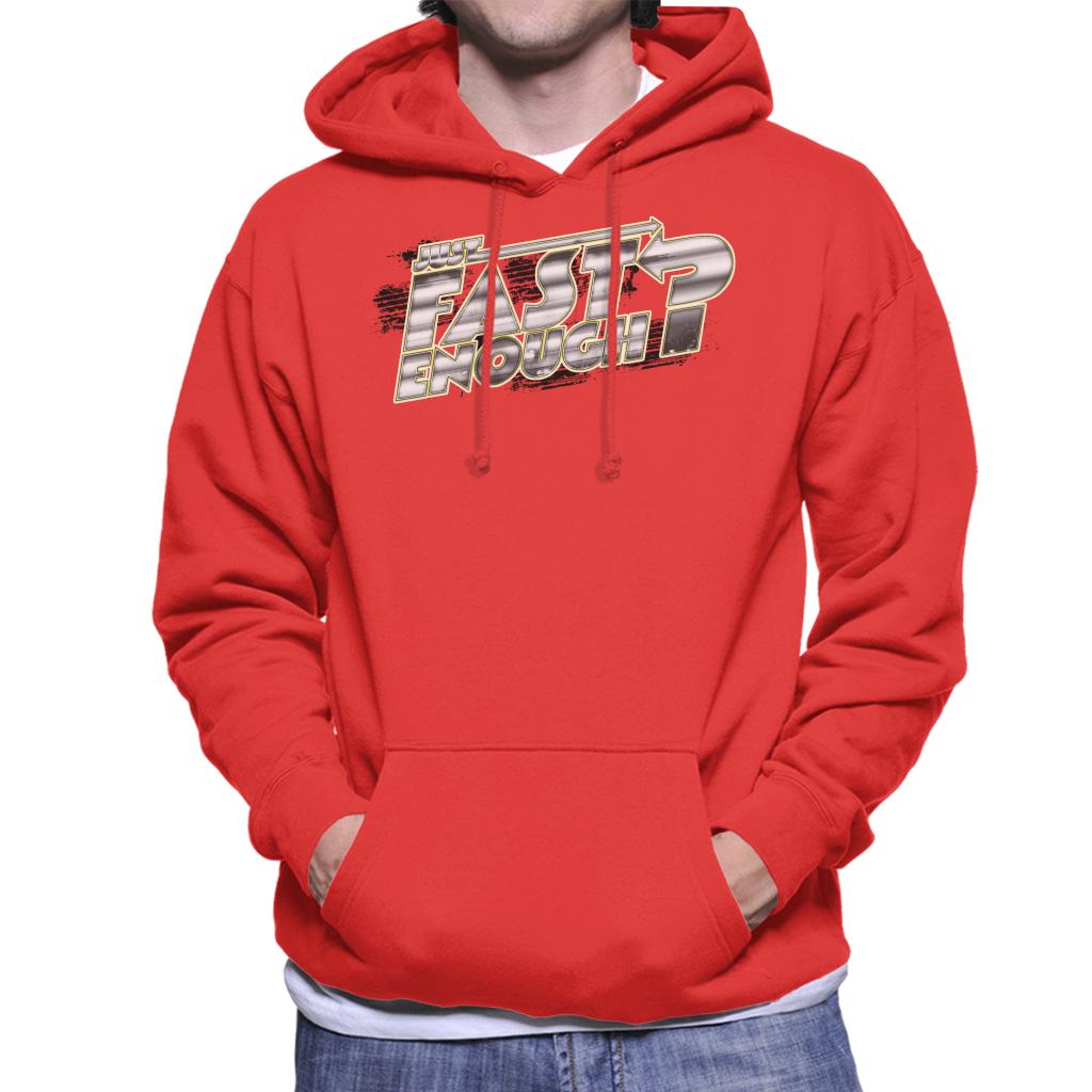 Fast and Furious Just Fast Enough Chrome Text Men's Hooded Sweatshirt-ALL + EVERY