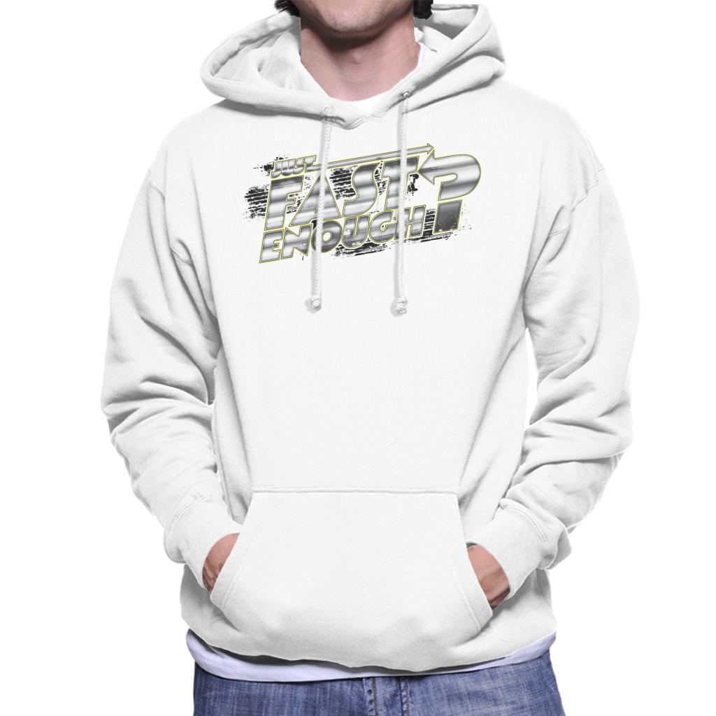 Fast and Furious Just Fast Enough Chrome Text Men's Hooded Sweatshirt-ALL + EVERY