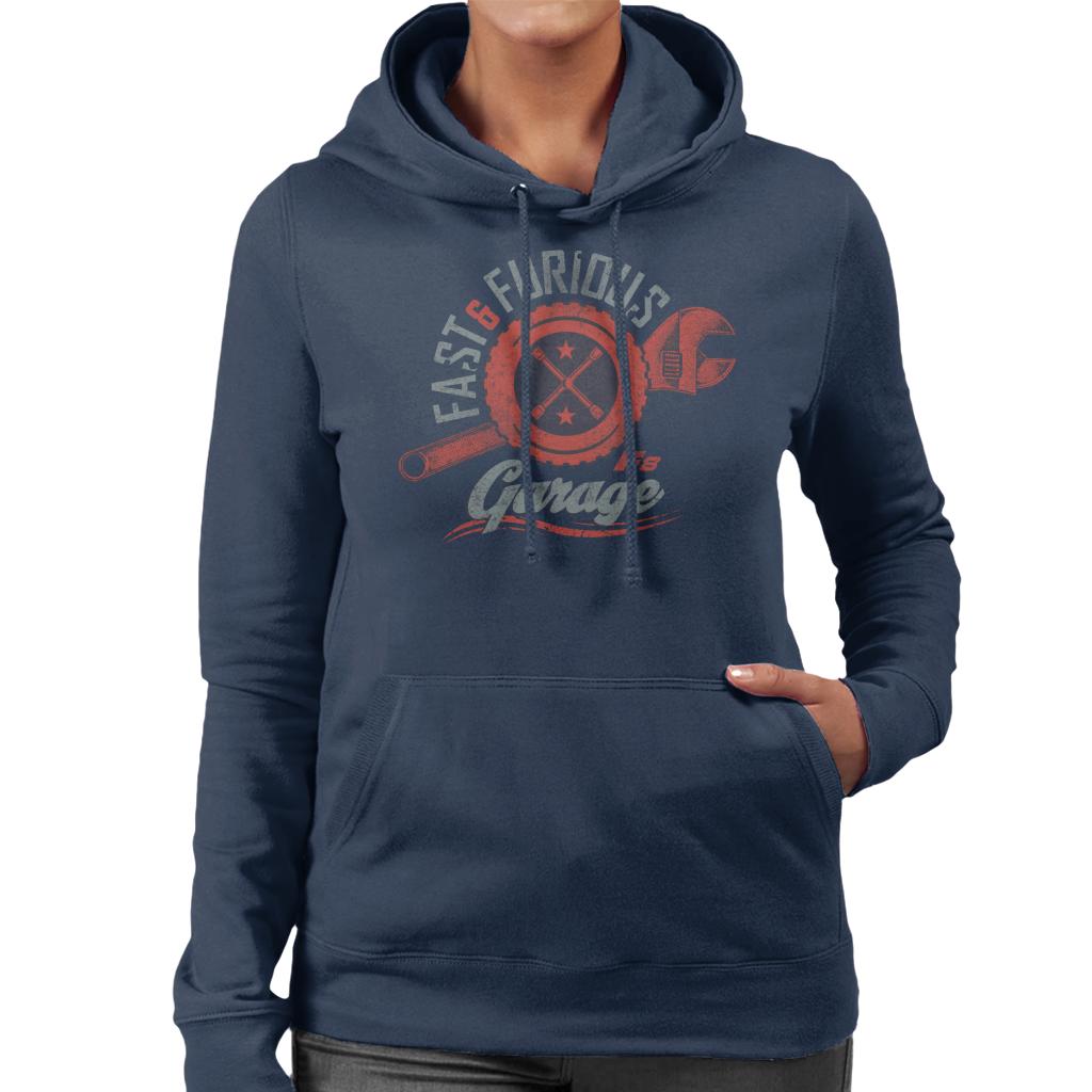 Fast and Furious 8 Garage Logo Women's Hooded Sweatshirt-ALL + EVERY