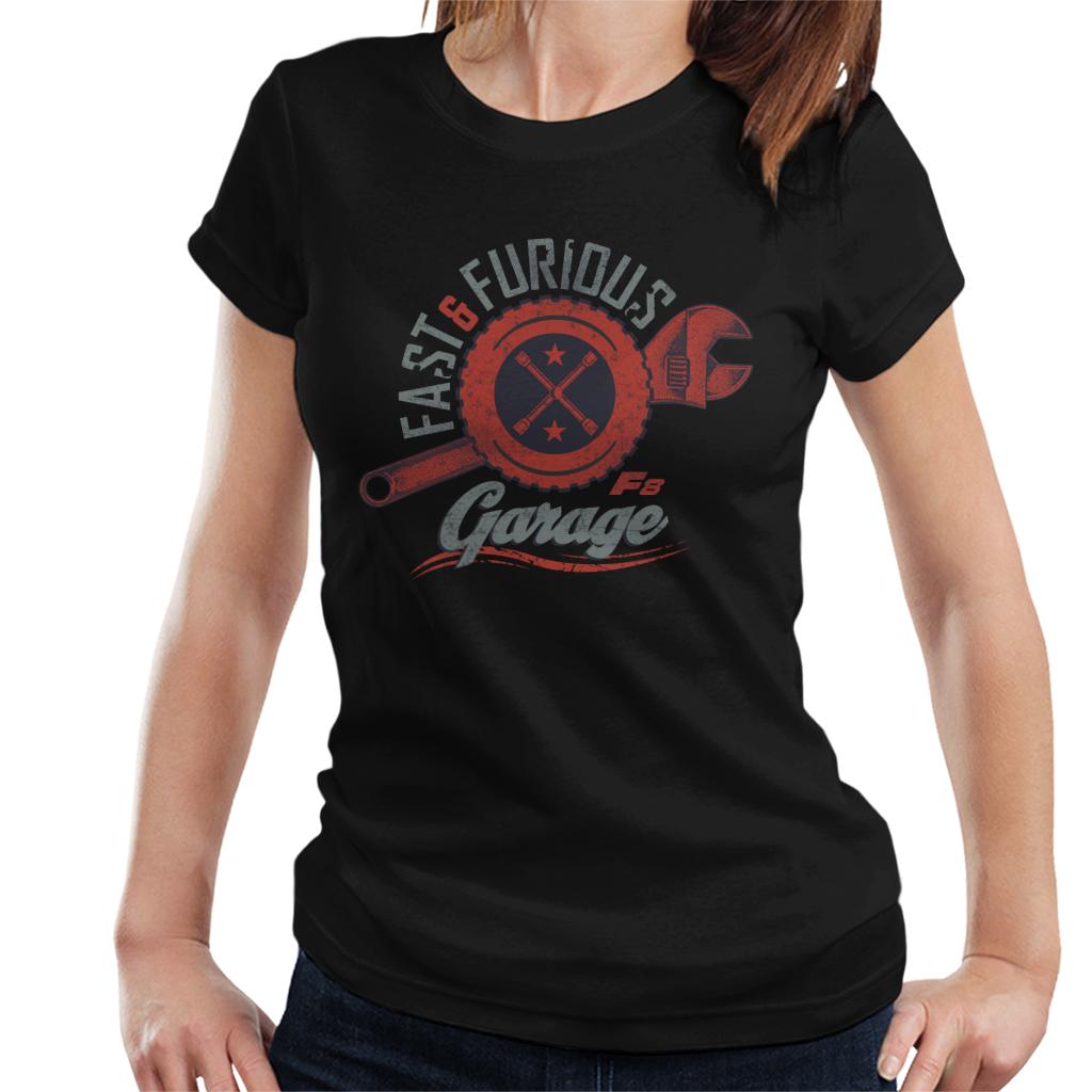 Fast and Furious 8 Garage Logo Women's T-Shirt-ALL + EVERY